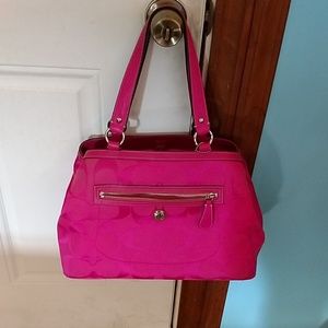 Coach dark pink pocket book